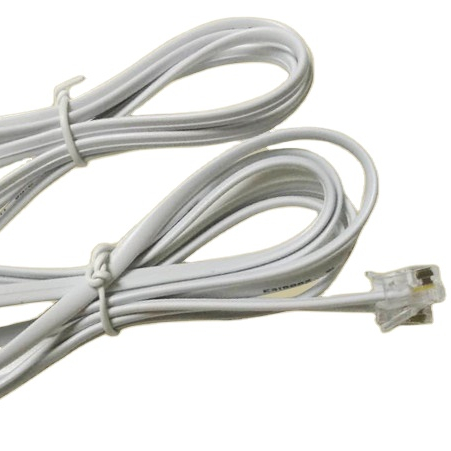 28awg white 4P4C telephone cable