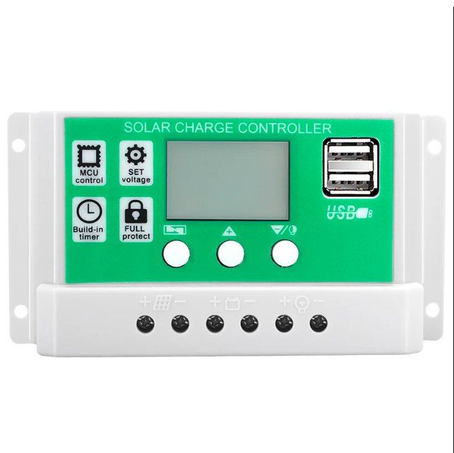 10A 20A 30A 12V/24V Solar Charge Controller PWM In Pakistan Control Charging Power Bank With Solar For Phone