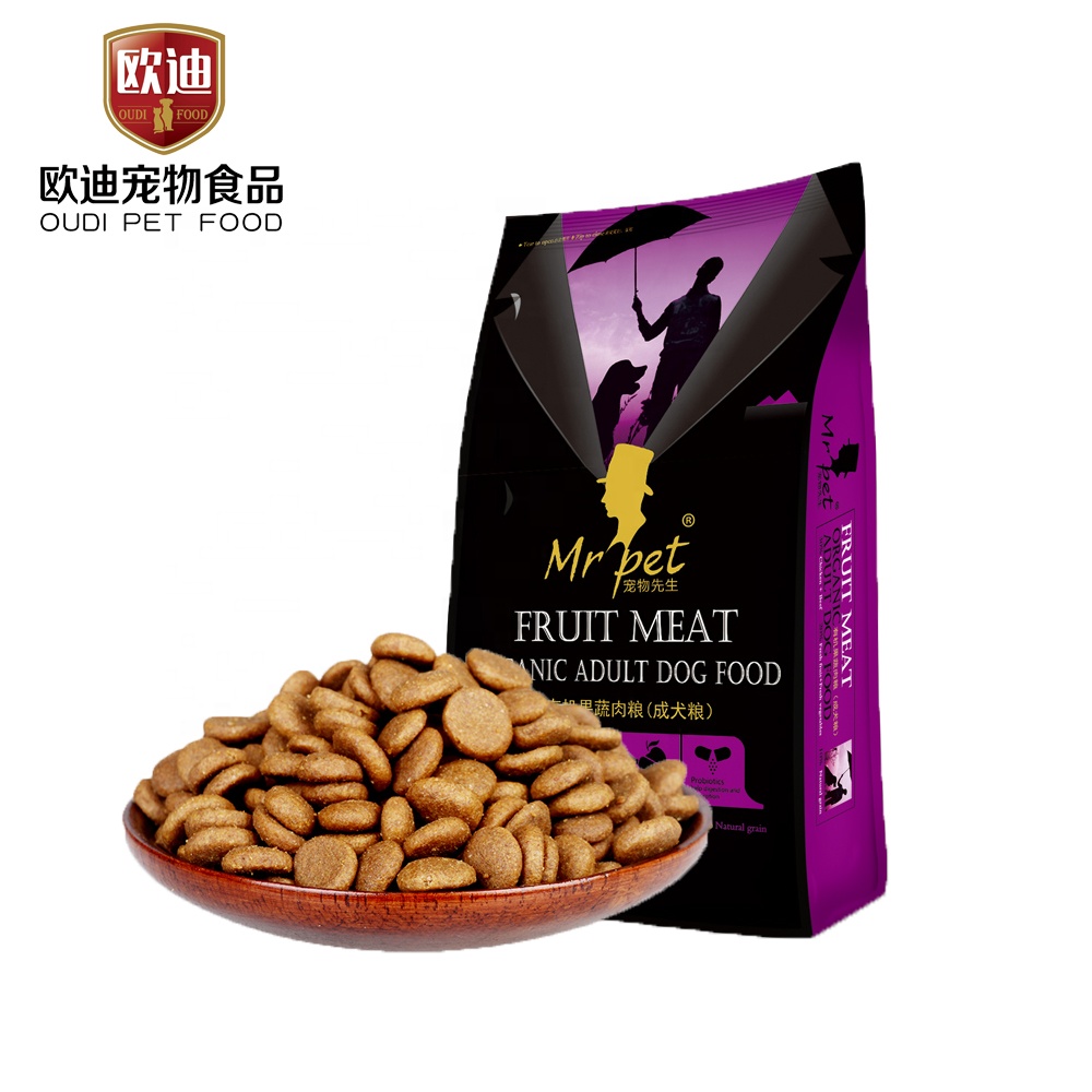 Facory direct sale Mr.pet series vegetable and fruit vitality dry adult organic pet dog food