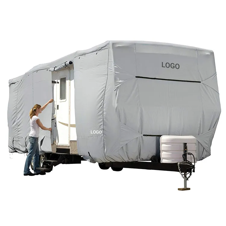 100 Polyester Covered Trailer Water Proof Cover Hail Protection Long Travel Canvas Trailer Caravan Cover