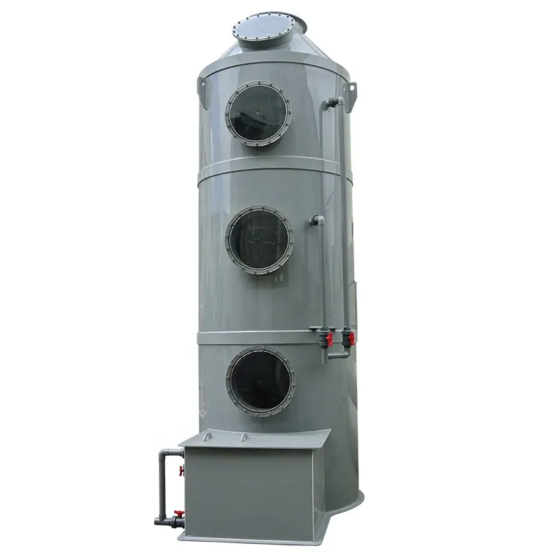 PP Acid and Alkali Odor Control System Waste Gas Treatment Wet Scrubber Air Fresheners 600-3500mm Pump,motor Provided XICHENG