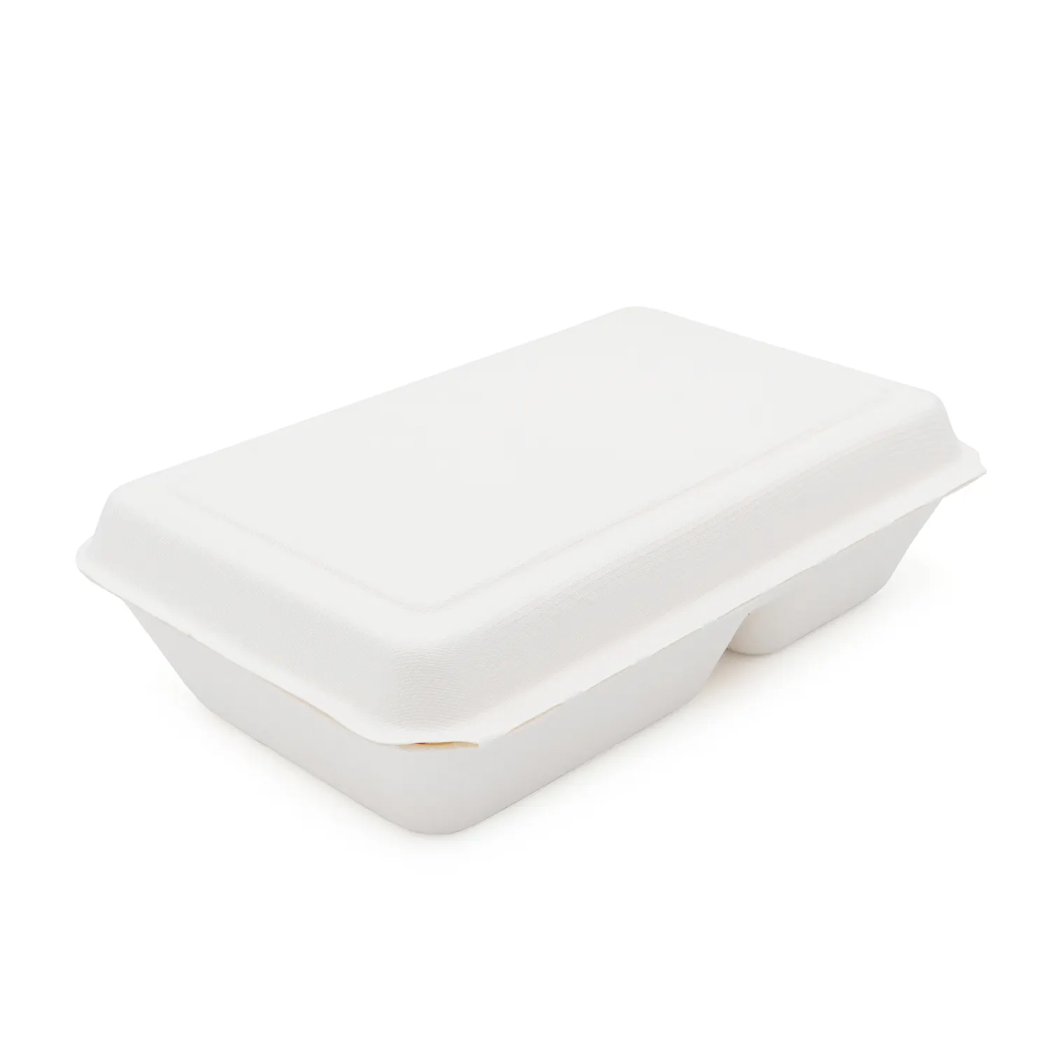 Disposable Food Container Bagasse Box Solid Color Paper Tableware Party Set Tableware 2 Compartment Box