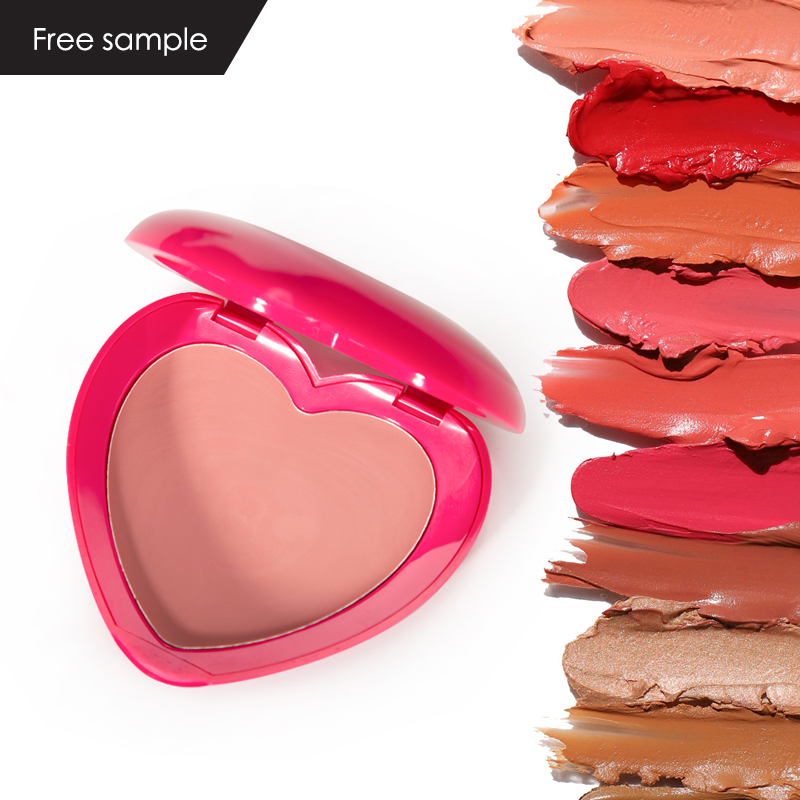 CC4322-1 New Product Heart-Shaped Joker Color Multiple-Effect Powder Heart Blush custom logo blush