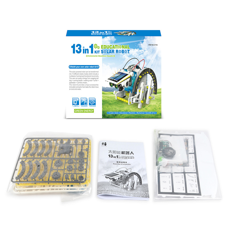 RTSWY-926, хит продаж, 13 в 1, Обучающий набор, Солнечный робот, сделай сам, обучающая игрушка