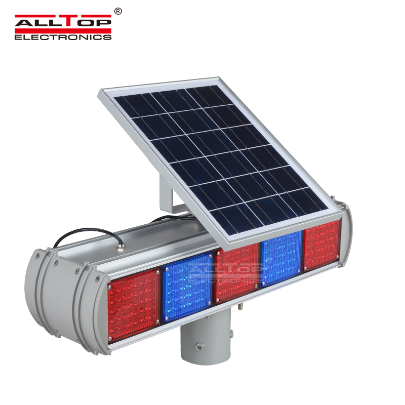 ALLTOP индивидуальная безопасность и защита дорог, предупреждающий сигнал на солнечных батареях, СВЕТОДИОДНЫЙ дорожный фонарь на солнечных батареях