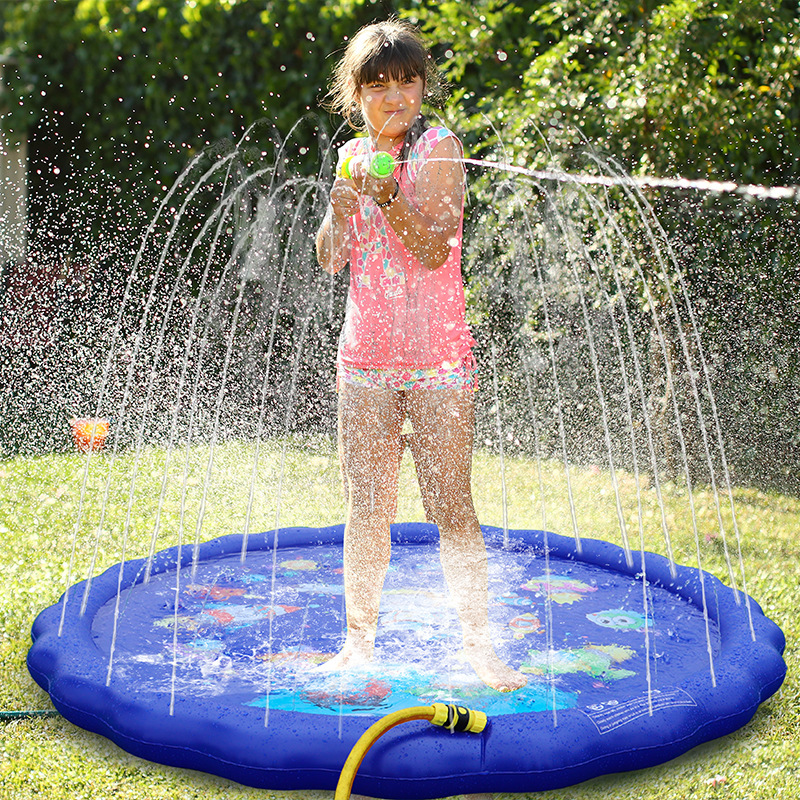 PVC inflatable water spray mat children summer lawn playing pool inflatable toys splash pad sprinkler for kids water play toy