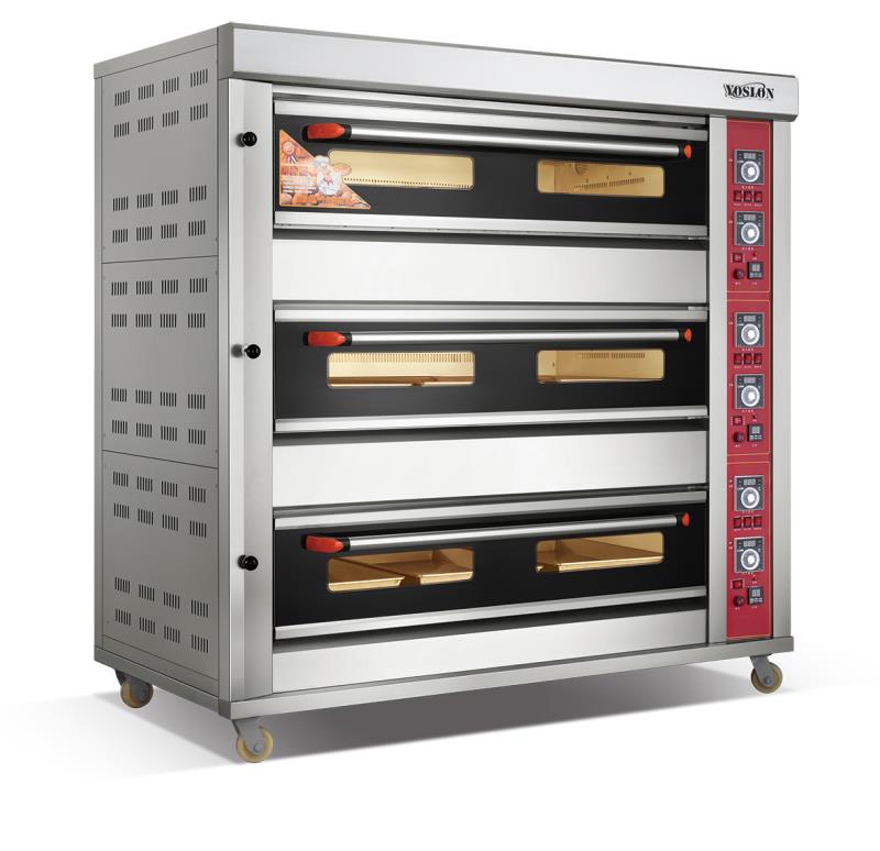 1 deck 2 trays 3 Layer 9 Pans Gas Electric Baking Oven With Steaming Function Oven Biscuits