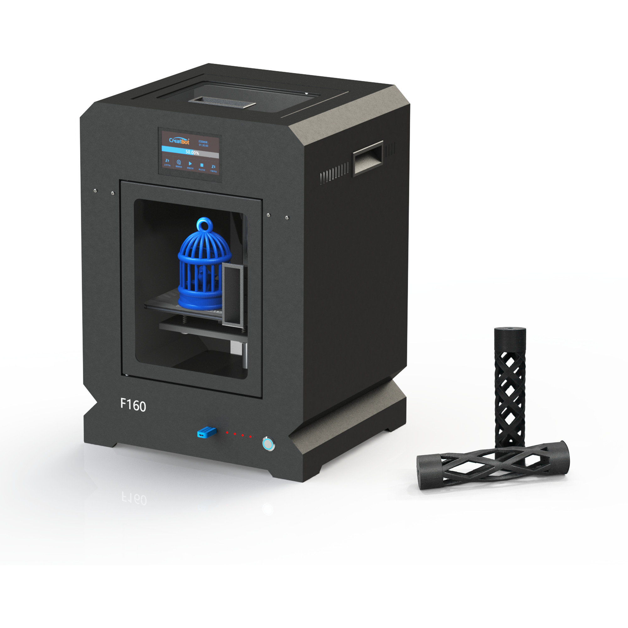 CreatBot Open Source Peek 3D Printer F160 High Temperature Printer 160*160*200mm PEEK 3D Print Digital Printer Hot Sale