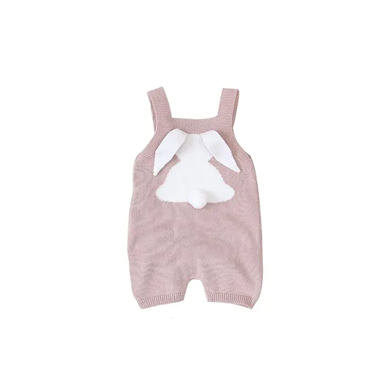 Kids Baby Girl Knit Rabbit Romper Sleeveless Baby Sweater Clothes