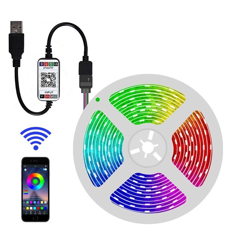 Светодиодная подсветка для телевизора 5050 RGB мобильное приложение Smart Bluetoot музыка USB