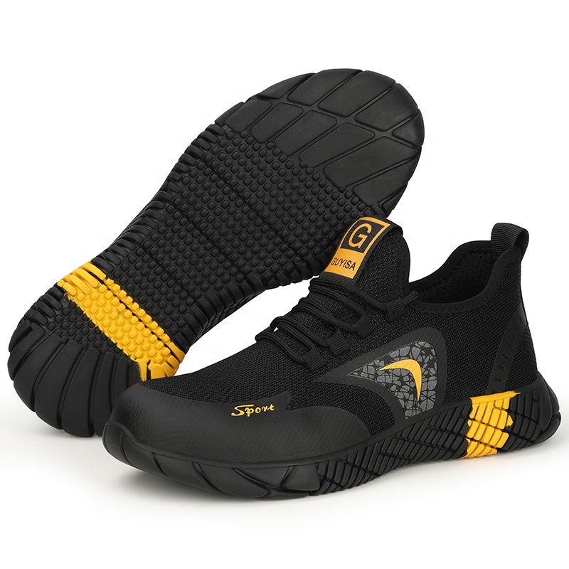 GUYISA Safety Shoes Men's Breathable Work Protective Shoes Steel Toe Anti-Smash Anti-Puncture Safety Footwear