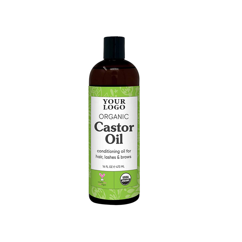 Organic Cold-Pressed 100% Pure Essential Hair Growth Oil Natural Black Strong Caster Seeds Oil Soft Hair Private Label