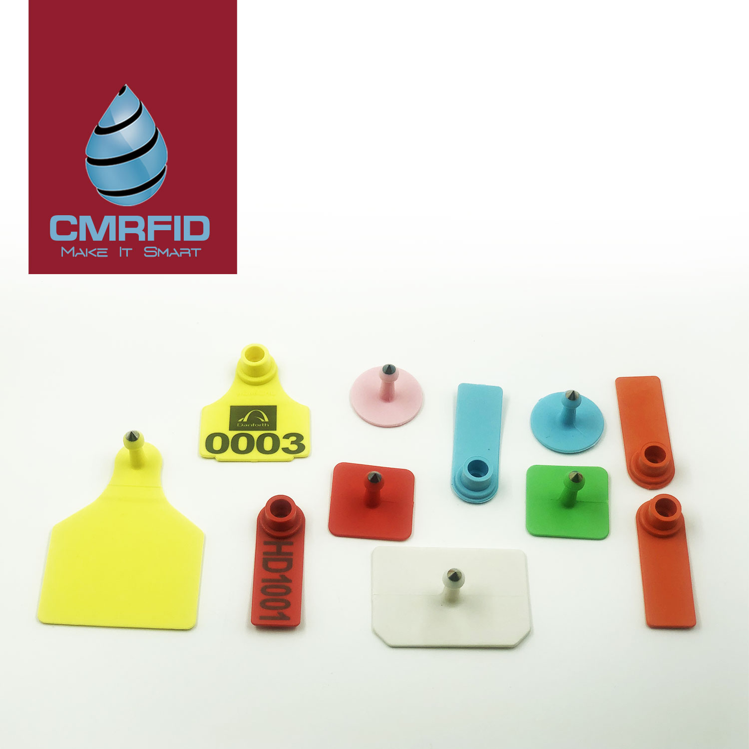 RFID LF/HF/UHF серьги с животными для отслеживания крупного рогатого скота