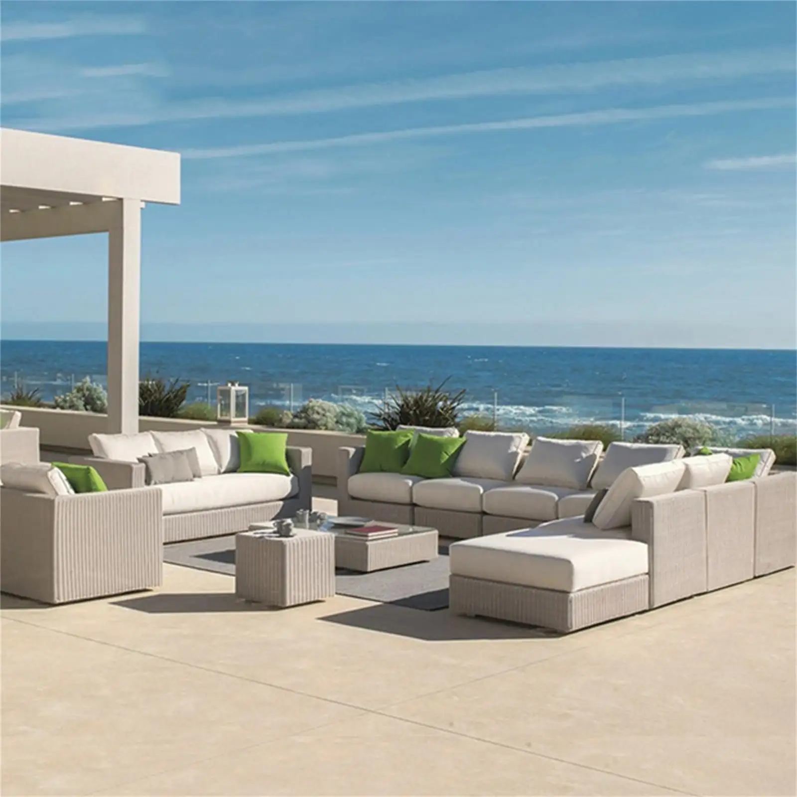 boho all weather bali beach balcony poly plastic rattan patio garden outdoor furniture