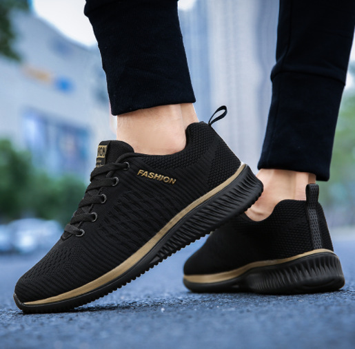 Big Size Sneakers Shoes for Men Lightweight Breathable Running Walking Male Footwear Soft Sole Lace-up Scarpe Uomo