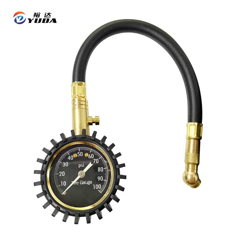 Noctinulence латунь Зажимы циферблат давления в шинах gauge10-100psi грузовик манометр для измерения давления в шинах с освобождением воздуха для автомобиля