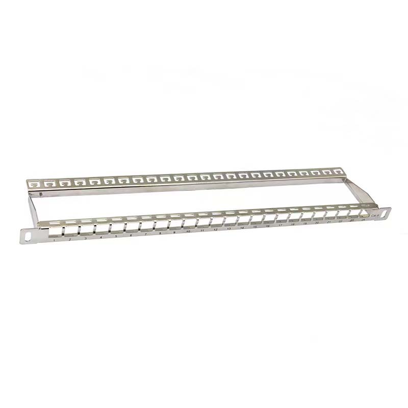 Manufacturers supply shielded 24-port empty distribution frame with grounding wire, anti-interference engineering grade 19 inche