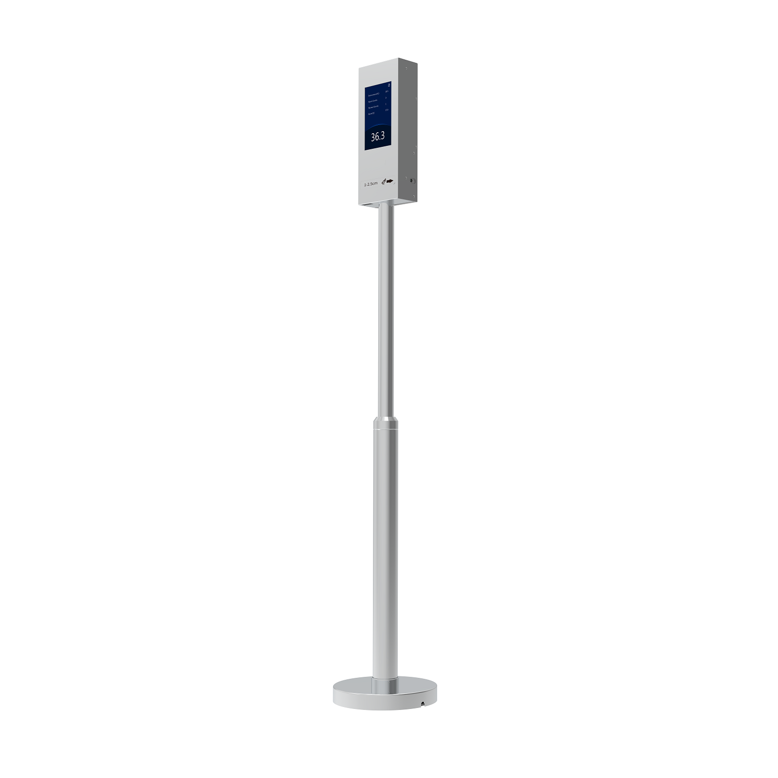 High-Precision Low-Price Wrist Temperature Scanner Kiosk with Adjustable Stand and LCD Touch Screen