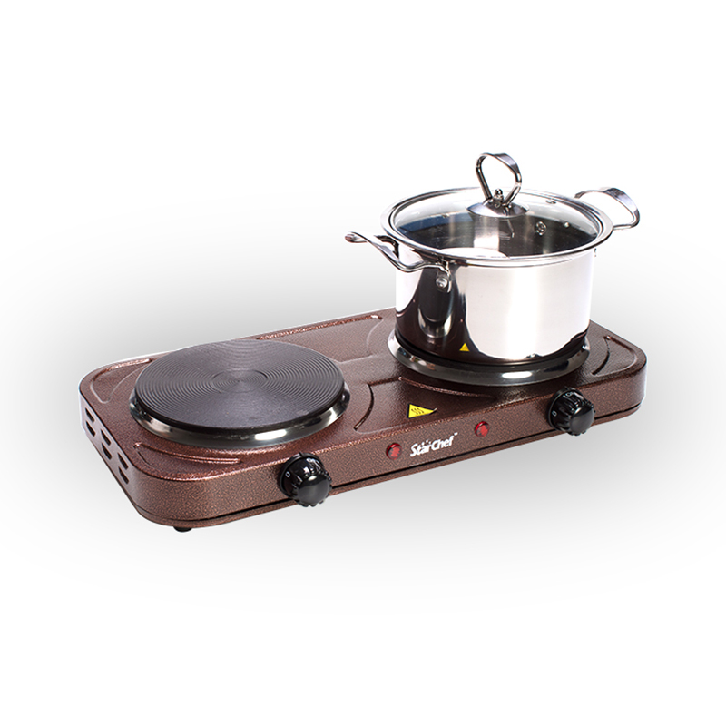 Kitchen Use Countertop Automatic Ignition Cast Iron Double Burner Electric Stove