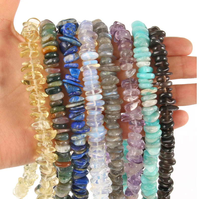 DIY Irregular Natural Colored Crystal Stone Beads For Jewelry Making