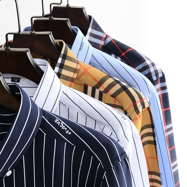 Maternity Clothes Wholesale Men's Business Formal Shirt British Style Fashionable Long Sleeve Vertical Striped Shirts Hoodies