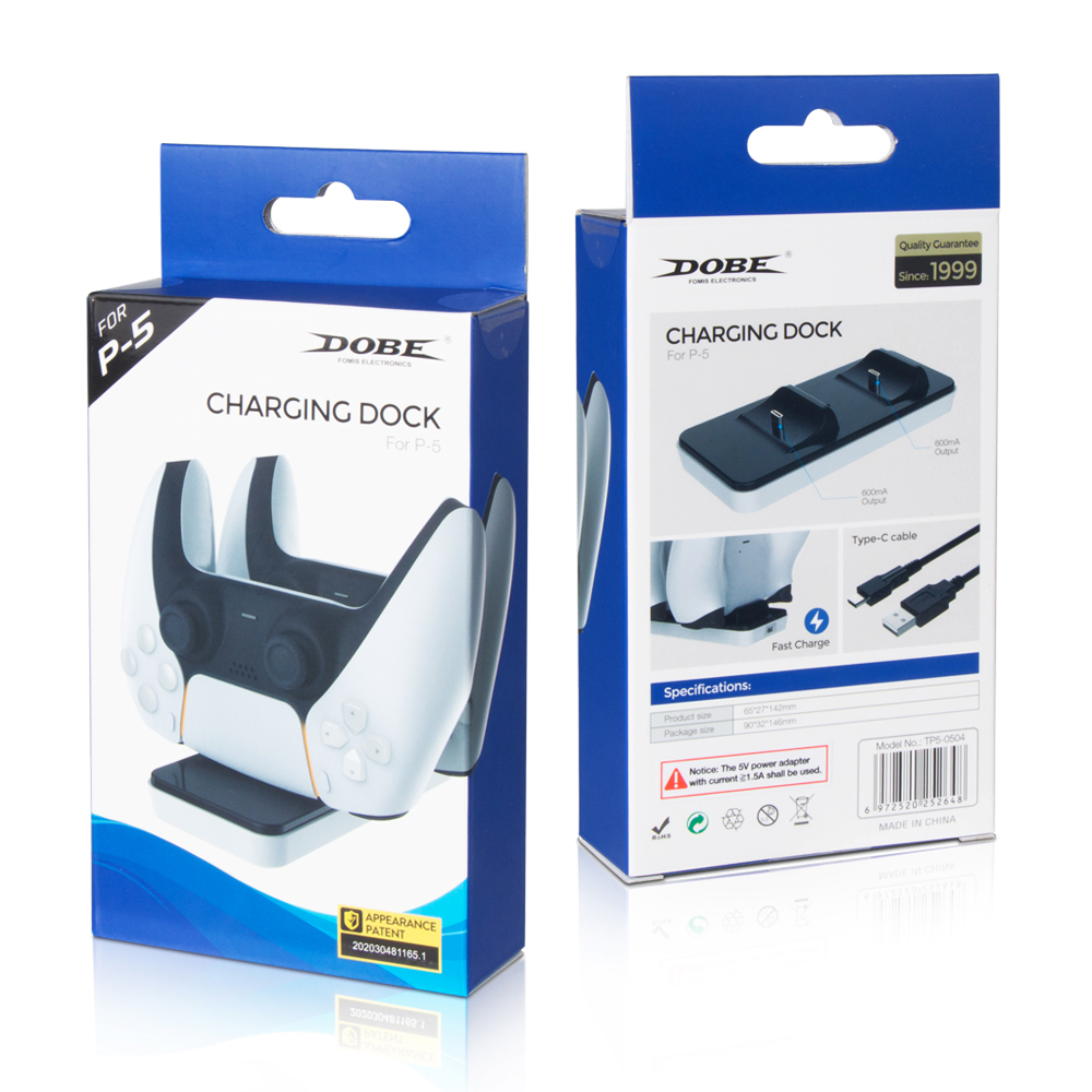 DOBE TP5-0504 Высококачественная двойная зарядная станция PS5 Джойстик контроллер зарядное устройство