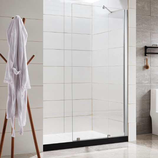China fashionable complete simple shower screen,curved glass free standing shower enclosure
