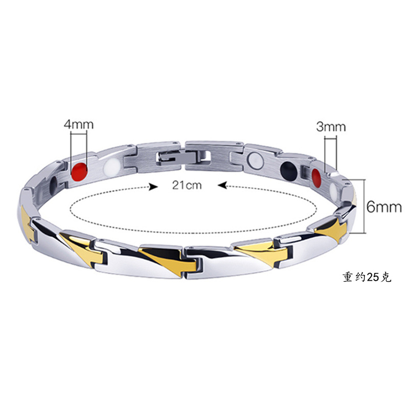 Personality Magnet Men's Stainless Steel Bracelet Bangle Right Grand