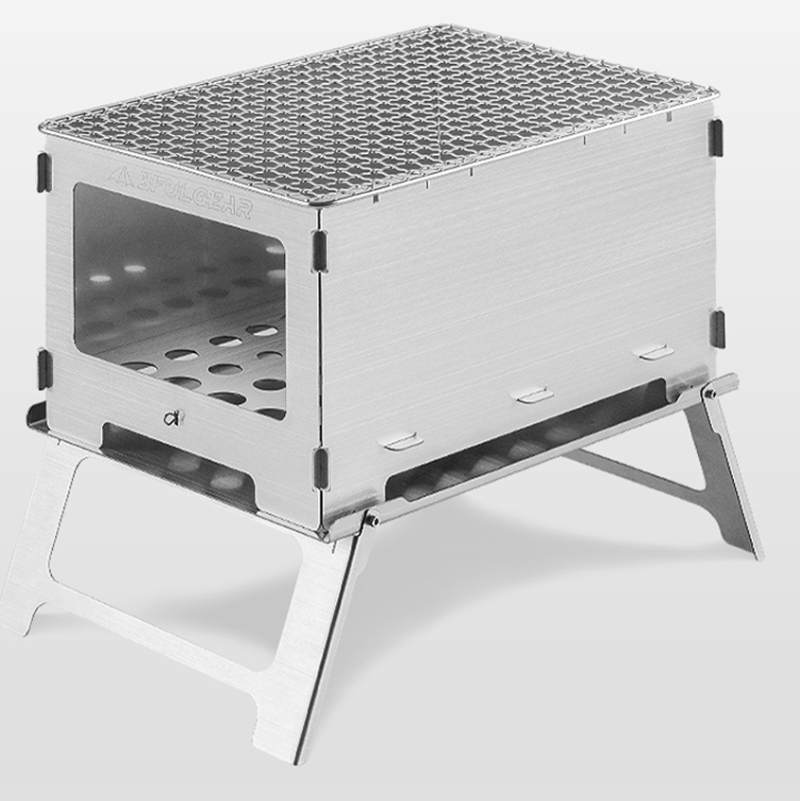 3F U/L GEAR Camping Wood Barbecue Titanium Alloy & Stainless Steel BBQ Grill Outdoor Potable Hiking Picnic Stove