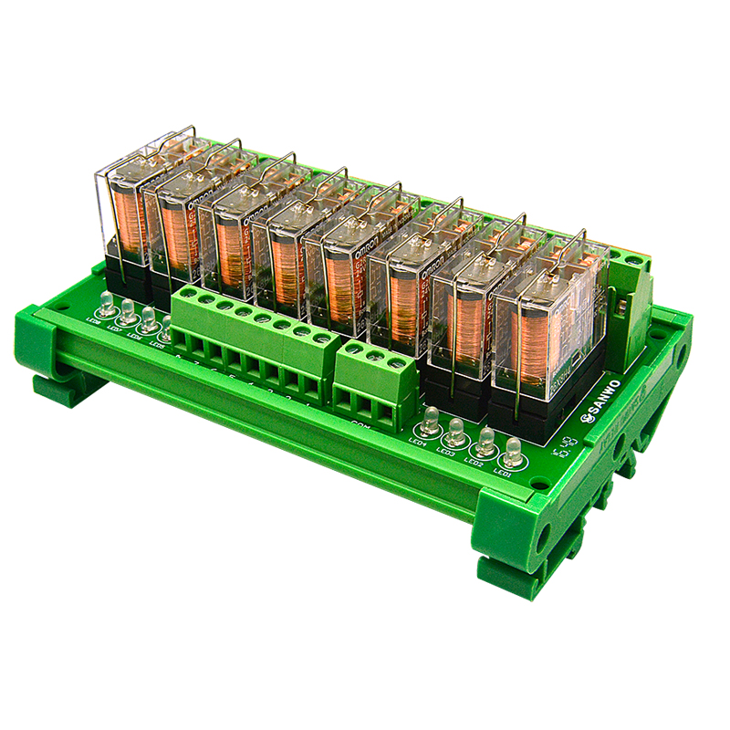 8-wayOmron intermediate electromagnetic relay module PLC transistor amplifier output control panel TKG2R-2C-K824