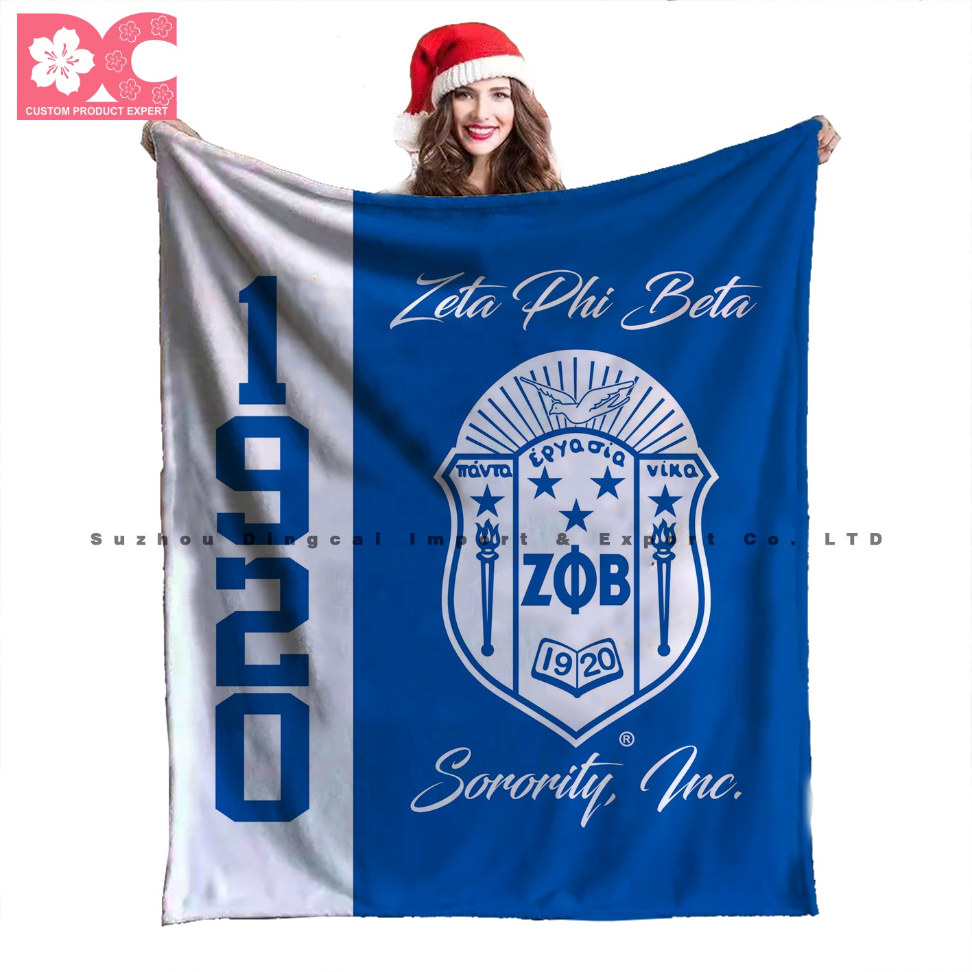 Оптовая продажа, высококачественное фланелевое одеяло 5 Х5 футов 1920 Zeta Phi Beta