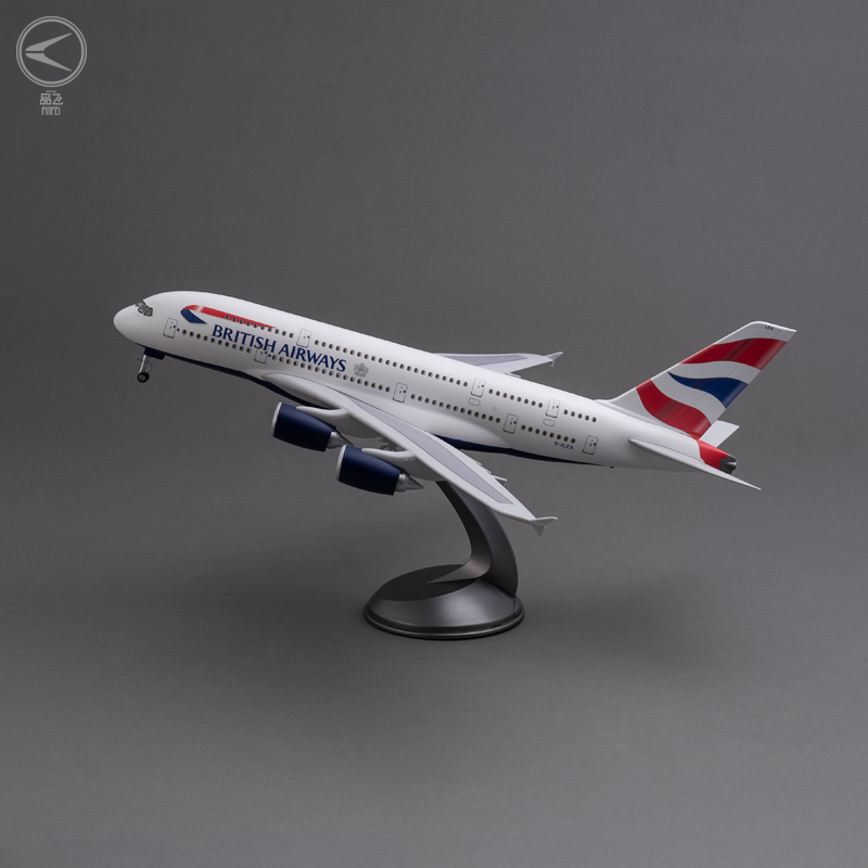 Оптовая продажа, OEM модель самолета, аэробус A380, британские дыхательные пути, масштаб 1/160, размер 46 см, деловой подарок, украшение для дома