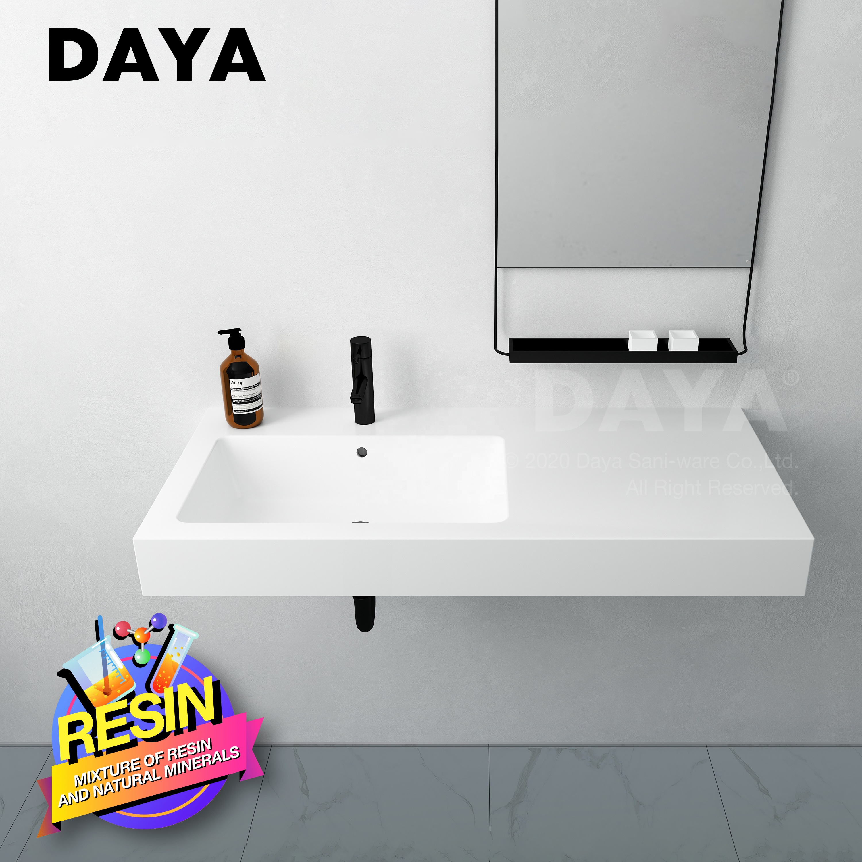Western sanitary ware Cabinet Basin Vanity washroom resin basin lavabo