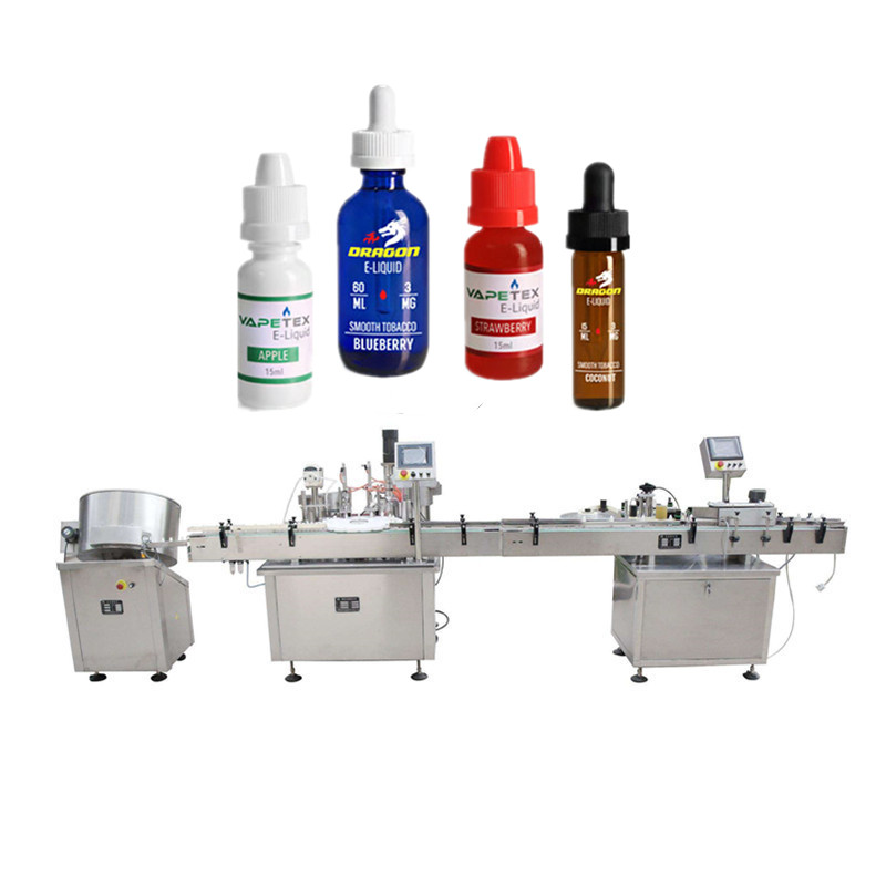 Fast shipping CBD oil/ hemp seed oil/ vape juice glass dropper bottle filling capping machine e cigarette oil filler and capper