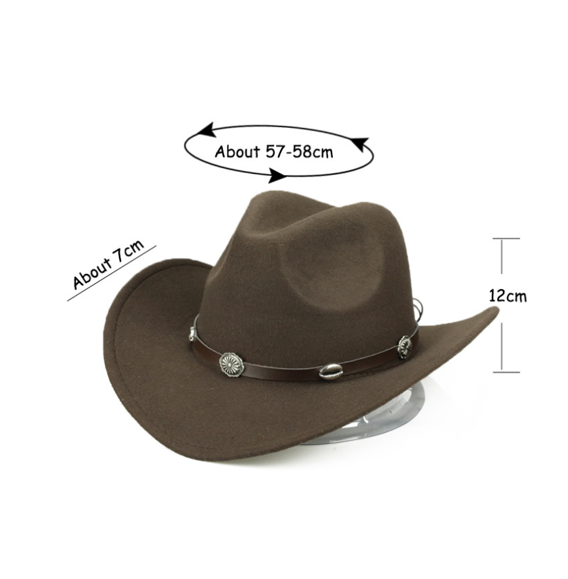 Oem High Quality Men's Handmade Cowboy Hat Printing Hat Shapable Brim Sombreros Western Felt Cowboy Hats