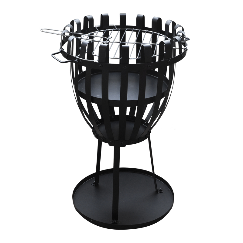 Basket Firepot Fire Pit Multi Fuel Stainless Steel Outdoor Stove High Temperature Black Painting Camping Stove Set