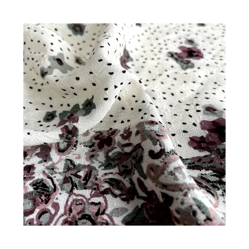 custom digital printed rayon jacquard fabric for garment dress woven digital printing 100% rayon jacquard printed fabric