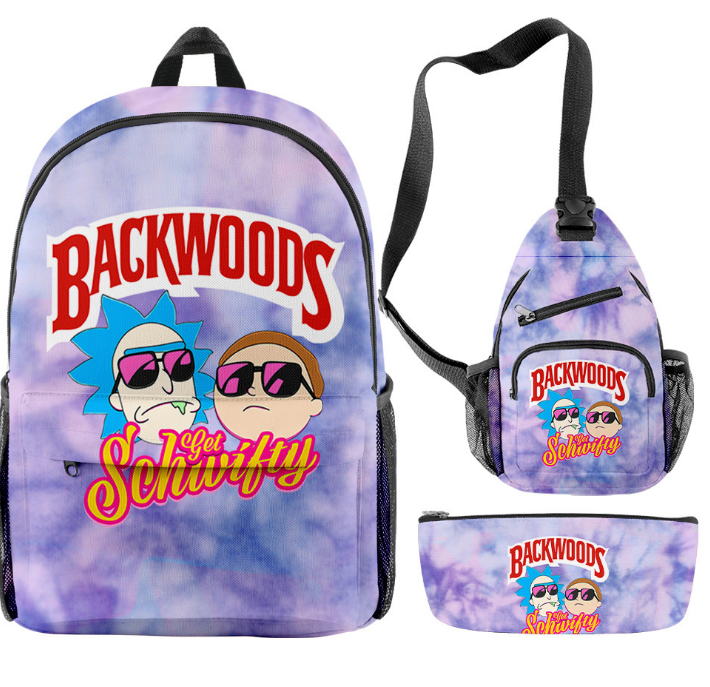 Горячая Распродажа 3 шт. backwoods сигары рюкзак для мальчиков и мужчин backwood печати сумка на плечо для ноутбука рюкзак сумка