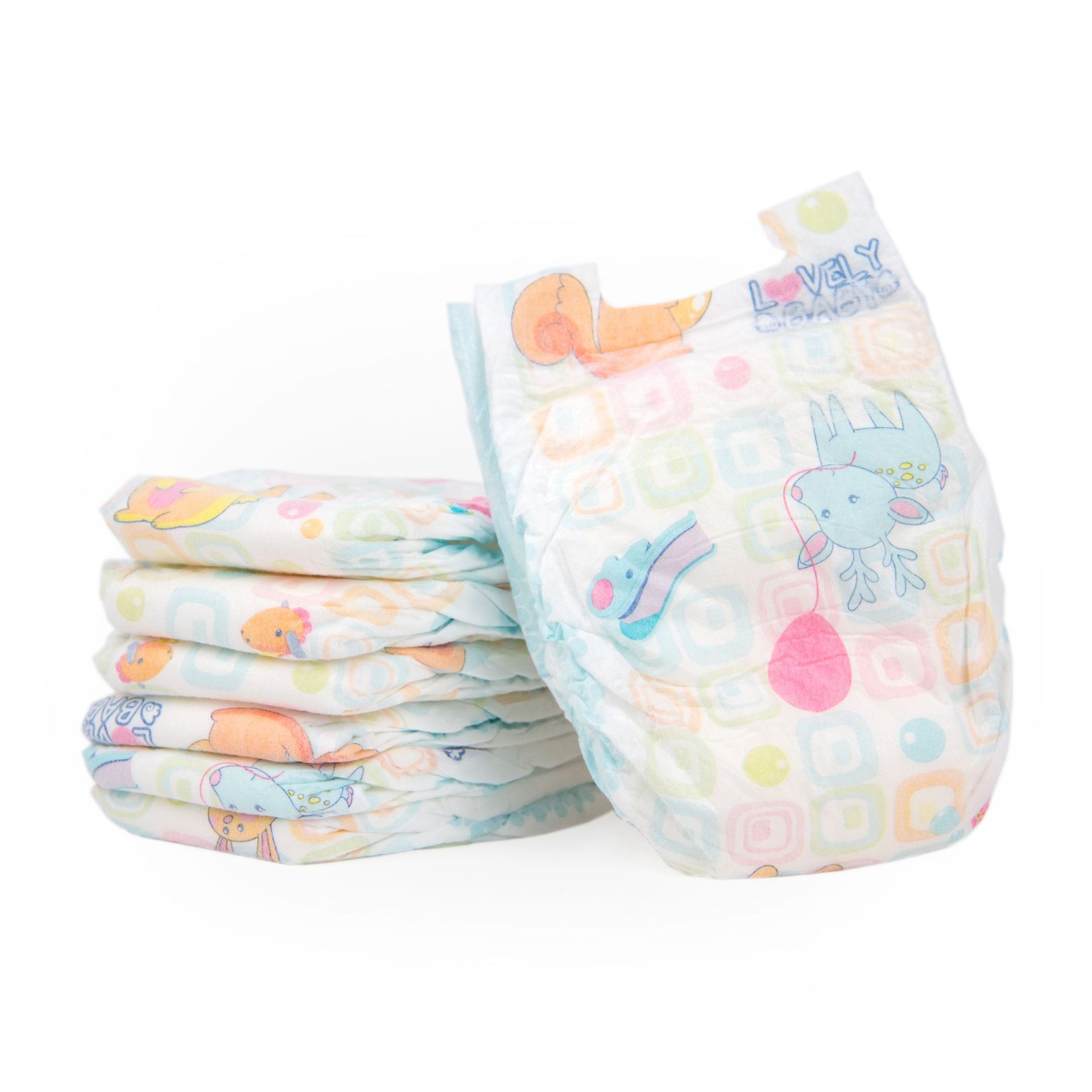Manufacturers Directly Supply Southeast Asia Baby Breathable Diapers Bales OEM Baby Diapers Pants