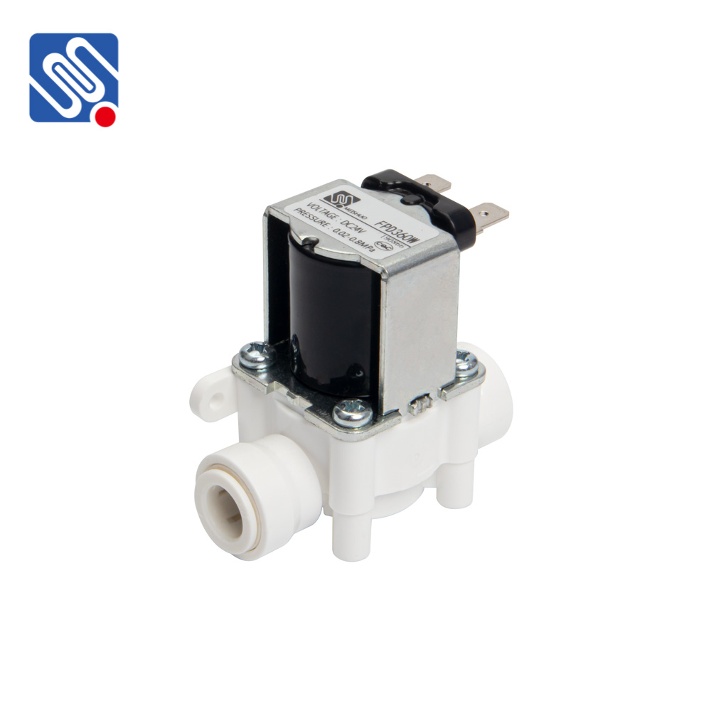 Meishuo FPD360W nc 24v dc Пластиковый 3/8 "водонепроницаемый Соленоидный клапан 36v ac220v быстрое подключение для ro системы