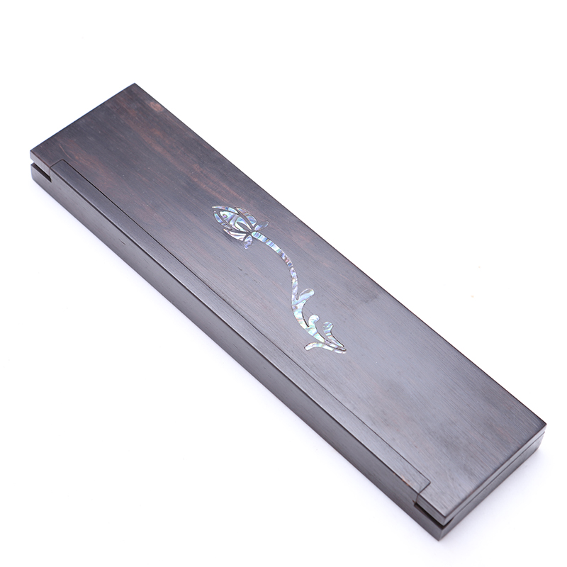 Ebony recumbent incense box Household indoor sandalwood Solid wood tea ceremony incense holder Incense burner for san