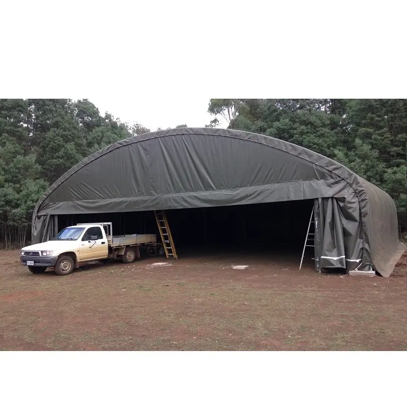 gs Metal Steel Frame Storage Shelter Tent Warehouse Outdoor Fabric Structures For Truck And Equipment