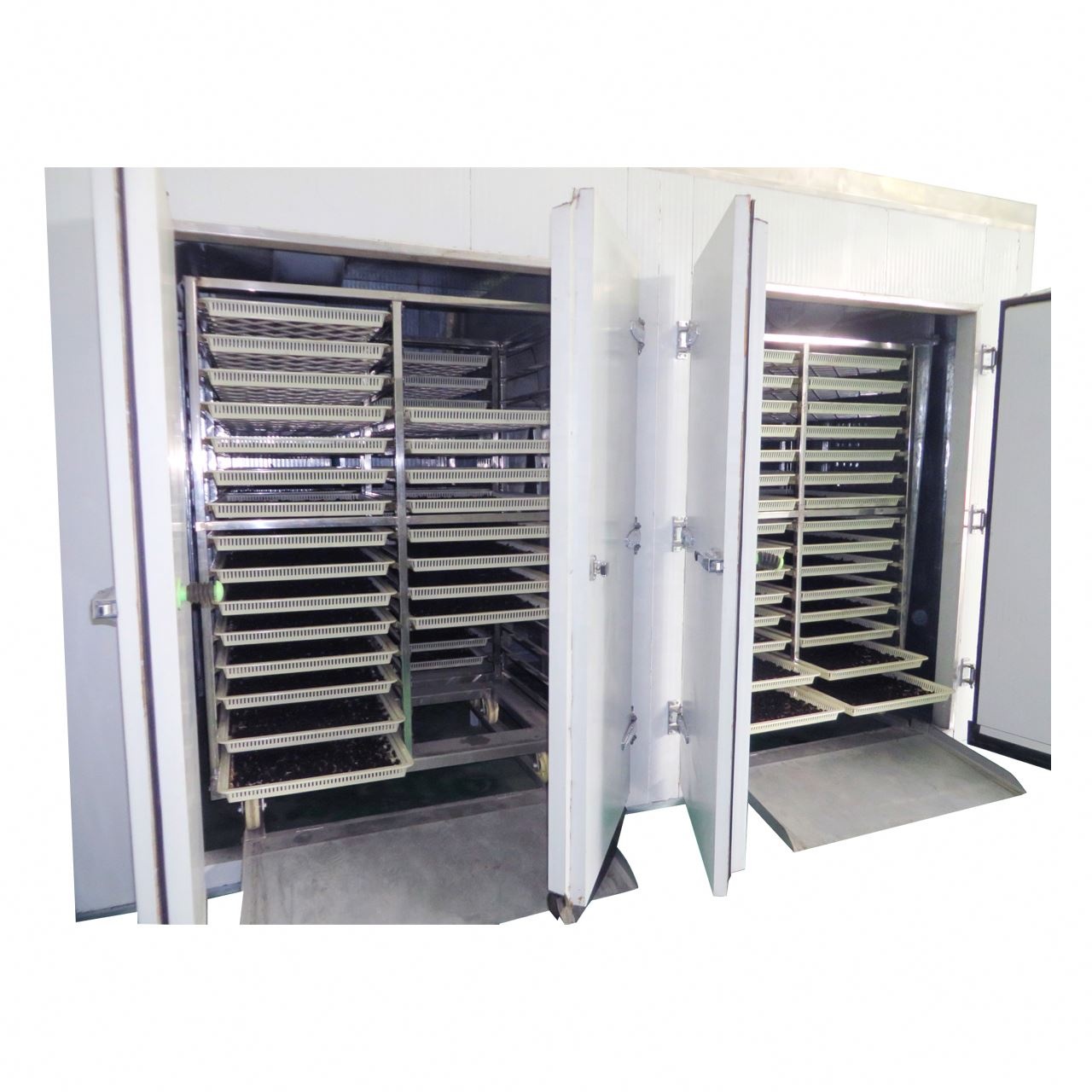 Hot Air Circulating Tray Dryer 12 Trolleys Pepper Anise Drying Oven Machine For Condiments