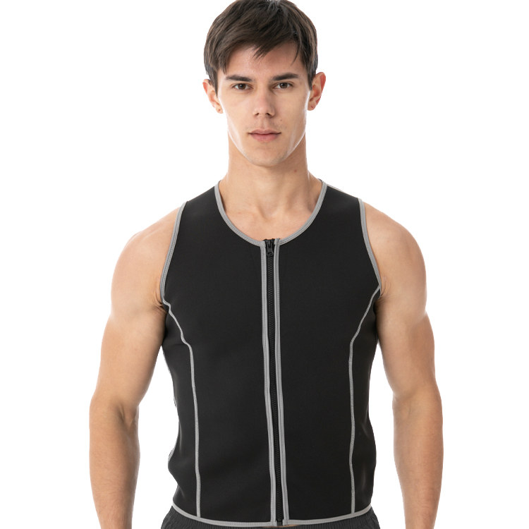 Custom sweat vest body shapers mens waist trainer sauna suit corset shapers