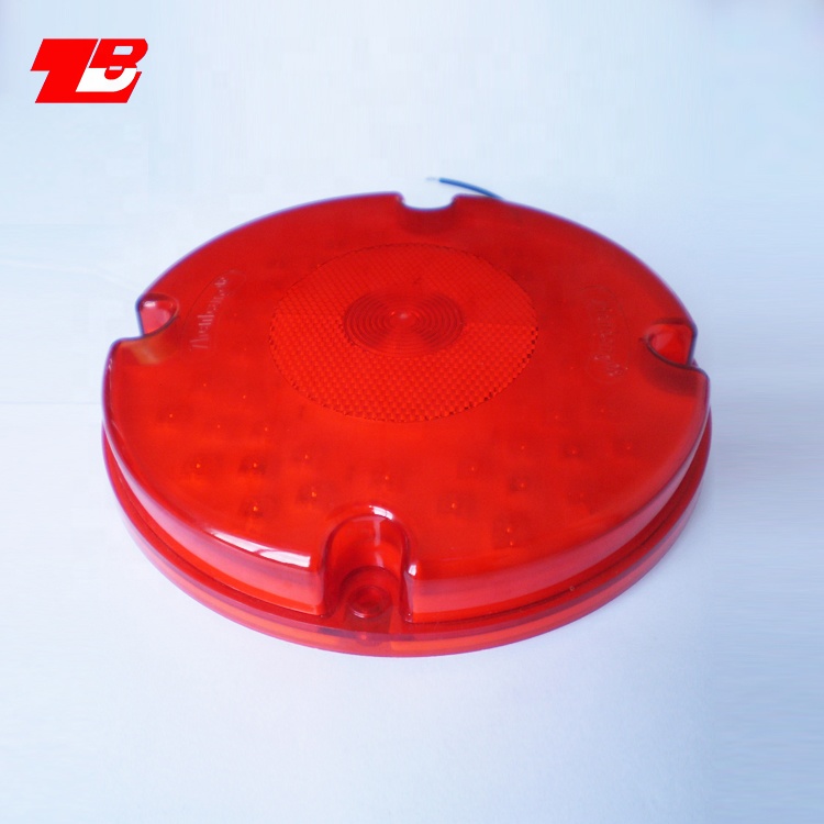 7 Inch Round Led Trailer Tail Lights Red 44 LED PC Lens Submersible Truck Trailer Bus RV Rear Stop Turn Tail Brake Lights Lamps