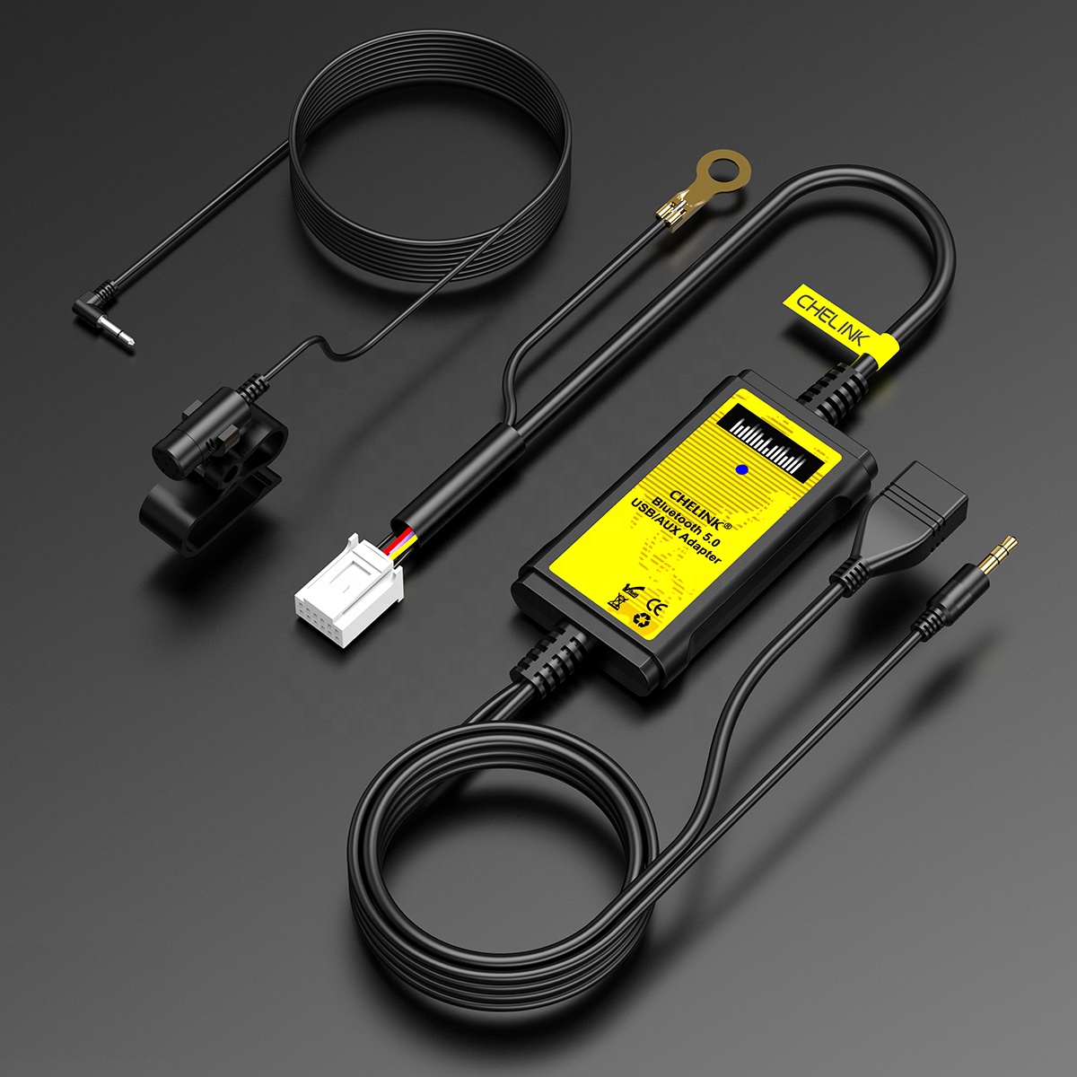 12 контактный автомобильный аудиоадаптер CHELINK с USB и 3,5 мм AUX кабелем, сменный CD для Toyota Lexus Scion