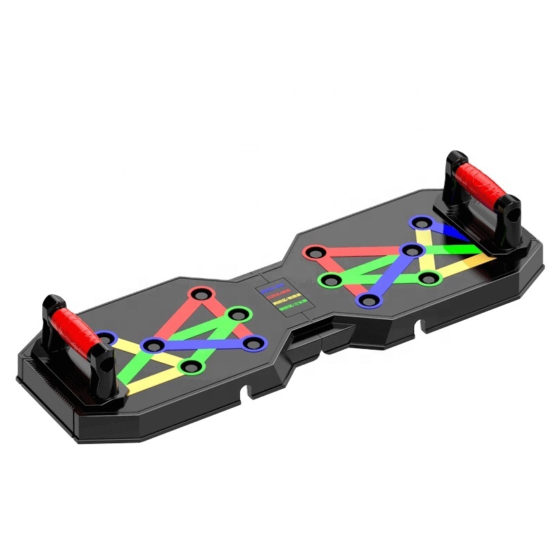 Portable adjustable muscle indoor Foldable power press rack bars stand bar 9 in 1 push-up board system