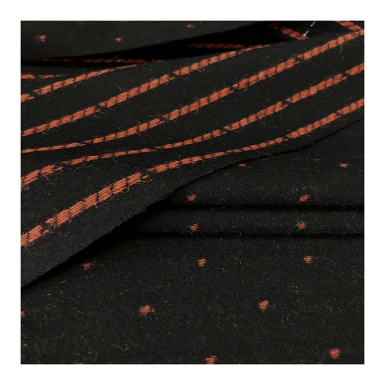 wool melton fabric with colorful dots customized as request for high quality coats