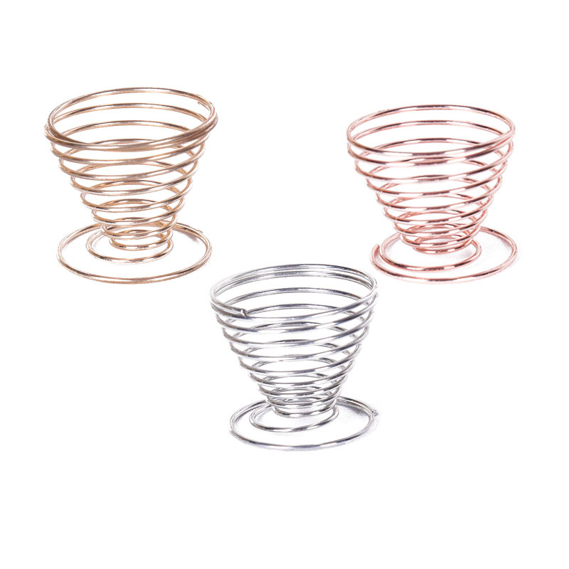 Wholesale metal rose gold spiral blender stand sponge drying holder rack makeup sponge holder