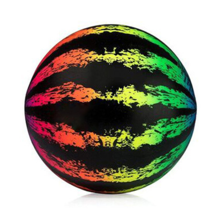 Round 9 inch pvc watermelon ball pool toy inflatable water ball with needles and adapter